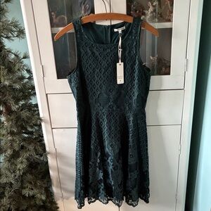 Black Swan sz S Green Lace Dress nwt